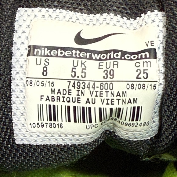 Nike Zoom Pegasus 32 Running Shoes Pink Neon Yellow Womens Size 8 - Picture 8 of 8